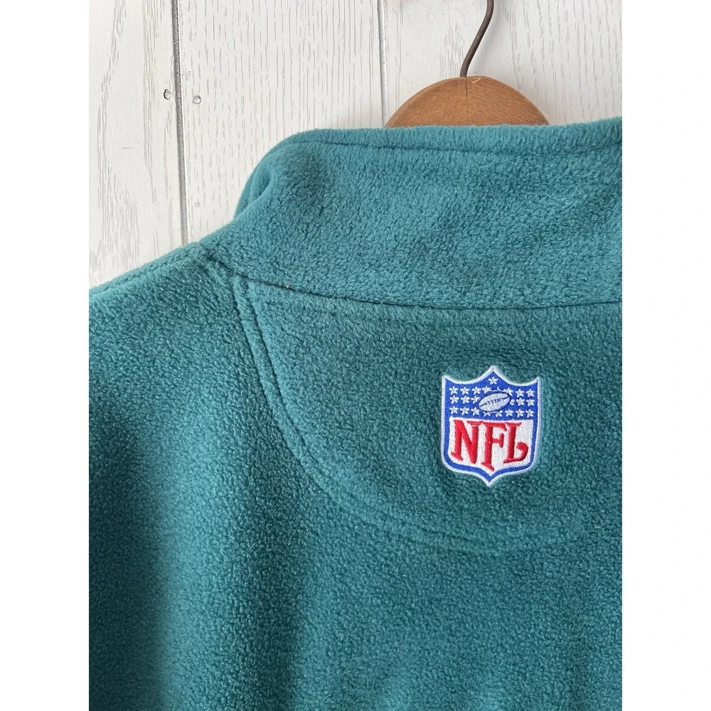 VTG Starter Pro Line Miami Dolphins Fleece Pullover 1/2 Zip Mens Medium Green